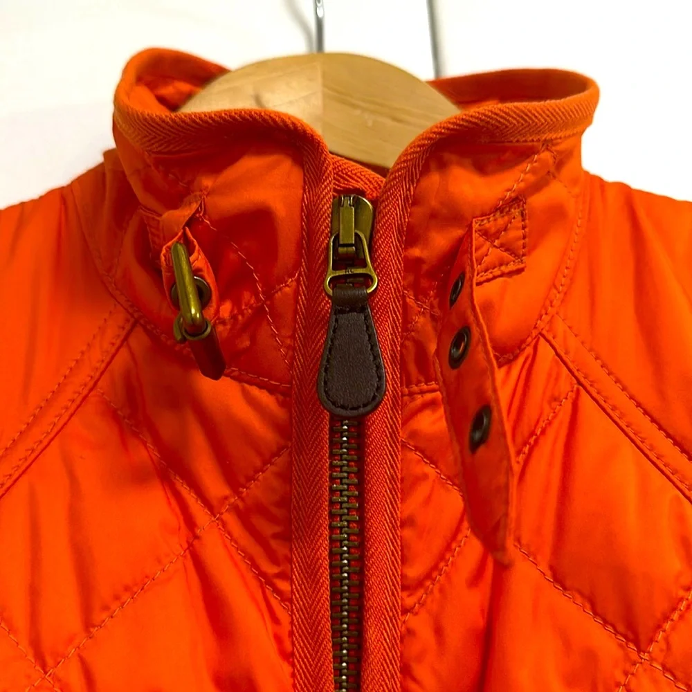 Ralph Lauren Sport Vintage Orange Puffer Vest Size Medium Feather Down F… - Picture 4 of 10